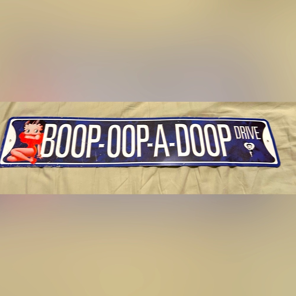 Betty-Oop-A-Doop Metal Street Sign 24”